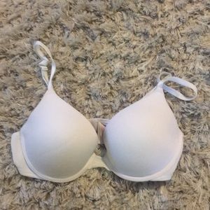 PINK white push up bra